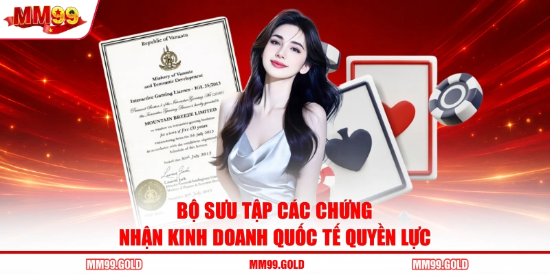 Bộ sưu tập các chứng nhận kinh doanh quốc tế quyền lực