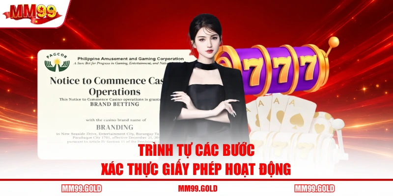 Trình tự các bước xác thực giấy phép hoạt động